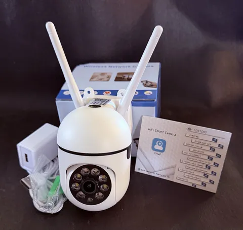Wireless Network Camera Smart Link Mobile Viewing & Control Easy Setup White
