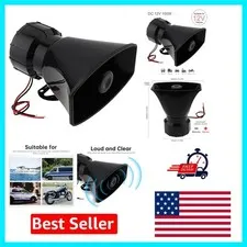 Portable 100W Electronic Siren Horn - Universal Fit for Vehicles and Security