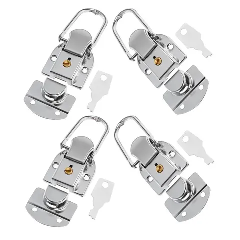 4pcs Luggage Latch Lock - Metal Hardware Lock Latch for Suitcase, Wood Box -