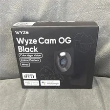 Wyze Cam OG Black 1080p Wired IP Camera, Color Night Vision, Spotlight