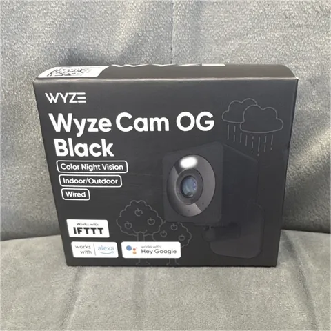 Wyze Cam OG Black 1080p Wired IP Camera, Color Night Vision, Spotlight
