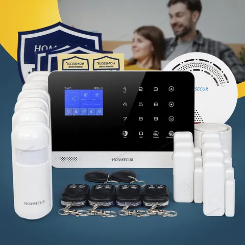 HOMSECUR Wireless WIFI 4G GSM LCD Home Security Alarm System