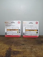 GE Indoor Audible Window & Door Alarms 4 Total Sensors (2 Packs of 2) New Sealed