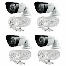 Samsung SDC-7340BCN Outdoor IR Security Camera 4 PACK w/3x 60ft & 1x 90ft cable 