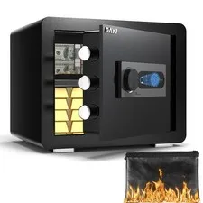 DAYI Biometric Fingerprint Safe Box, 0.8 Cubic Feet Home Safes with Fireproof...