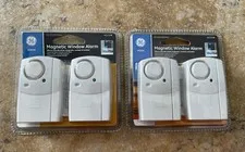 2 Lot Of GE Personal Security Window or Door Alarm - White Colored. Total Of 4