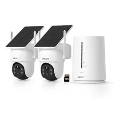 ARCCTV Outdoor Solar Security Camera System 4MP Wireless 5GHZ Wifi 360° PTZ