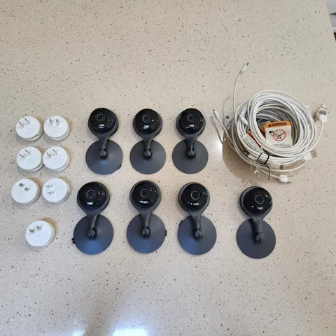 Google Nest Cam Wired Indoor Camera 1st Gen A0005 with Power Supply (7 pack lot)