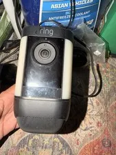Ring Spotlight Cam Plus Battery Outdoor Security Camera HD 1080p Black - Used