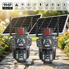Camaras De Seguridad Para Exterior Solar WIFI Inalambrica Con Vision Nocturna US