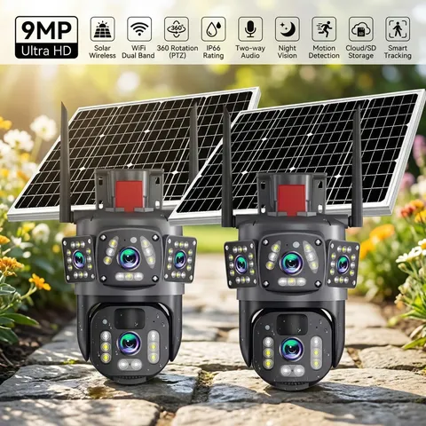 Camaras De Seguridad Para Exterior Solar WIFI Inalambrica Con Vision Nocturna US