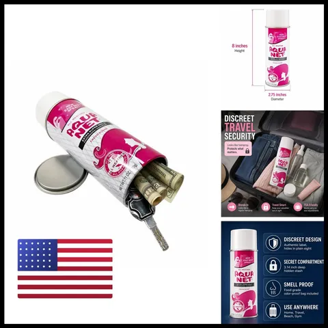 LetPetSet DS115 Aquanet Spray Diversion Safe Stash Can with Smell Proof Bag