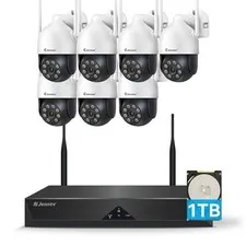 5MP 10CH NVR Wireless WIFI PTZ Security Camera System Color Night Two Way Audio