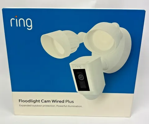 NEW SEALED Ring Floodlight Cam Wired Plus Outdoor Security Camera 1080p w/ Siren