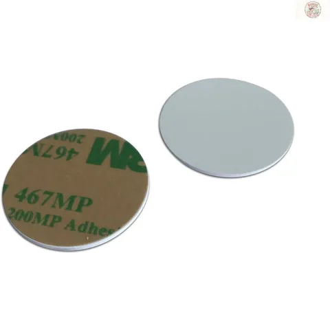 5-Pack 25mm T5577 Rewritable RFID Stickers - Customizable & Adhesive Backed