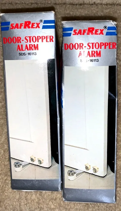 Two Door Stop Security Alarm Wedges Portable Home Travel