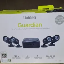 Uniden Guardian Wired 4-Channel DVR System 4 Cameras 720p 500GB B7440DM
