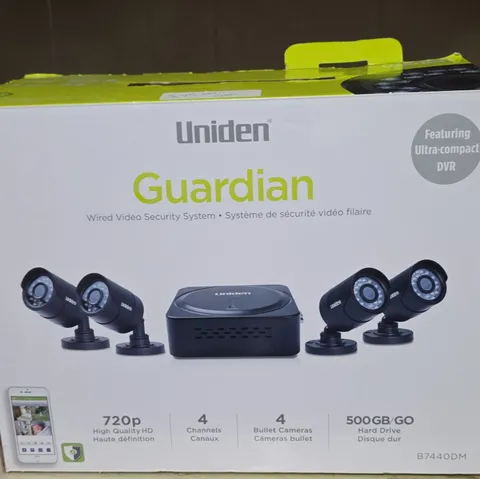Uniden Guardian Wired 4-Channel DVR System 4 Cameras 720p 500GB B7440DM