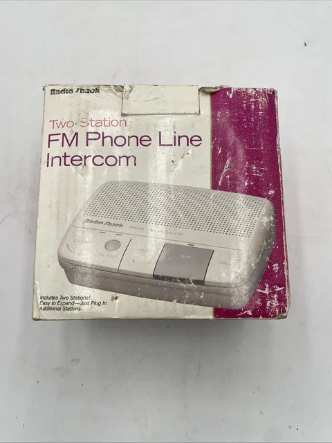 NEW RADIO SHACK TWO STATION FM PHONE LINE INTERCOM 43-483 NOS