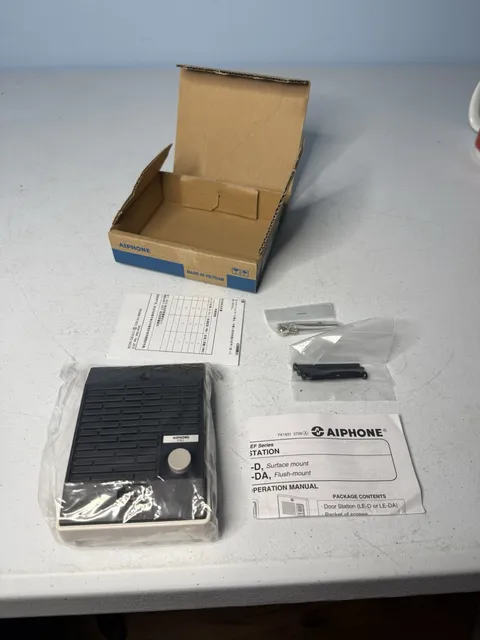 New AIPHONE LED LE-D Surface Mount Door Station Kit - Push button Intercom