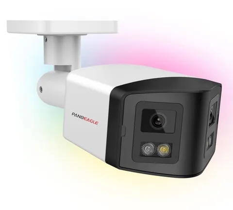 PANOEAGLE 4MP Dual Lens PoE IP Security Camera Outdoor with 180^0 Panoramic Wide