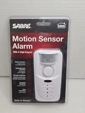 Sabre Motion Alarm with Keypad  120dB, White, Model# HS-MSA New Sealed