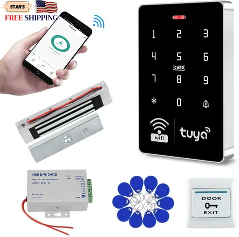 Smart Wifi RFID Access Control Kit with Waterproof Lock & App Unlock