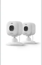 NEW 2 PACK Blink Mini 2k+ Cameras Indoor/Outdoor Plug-in 2K Video WHITE