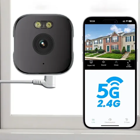 2K Window Surveillance Camera Indoor, 3MP Wifi 2.4Ghz Security Camera with Infra