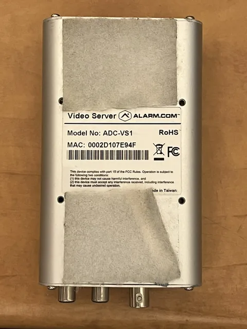 Alarm.com ADC-VS1 Analog Video Server With Power Supply