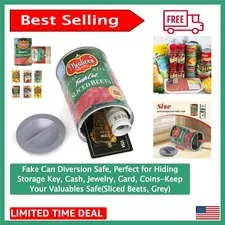 Discreet Fake Can Safe for Hiding Keys, Cash & Jewelry - Grey Beet 4.33x2.95