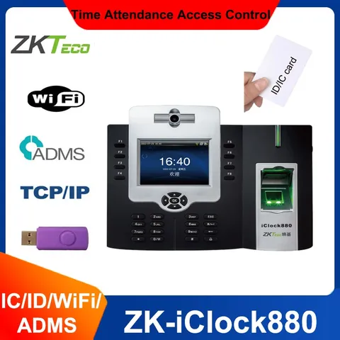 ZKTeco iClock880 TCP/IP Door Access Fingerprint Attendance Machine Time Clock