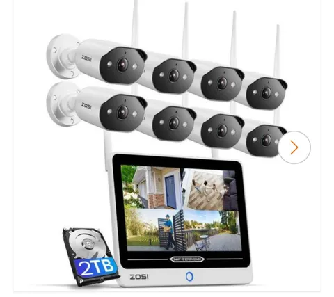zosi Wireless security camera system 2tb Hard Drive With Monitor Plug N Play.
