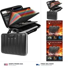DOZAWA Fireproof Document Box, Waterproof Hard File Organizer with Lock | UL-...