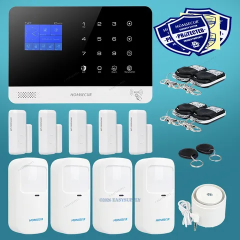 HOMSECUR Wireless WIFI 4G GSM LCD Home House Alarm System+Pet-Immune/Friendly