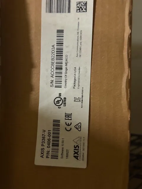 Axis P3367-V 5MP Dome IP Network Surveillance Security Camera (0406-001)