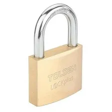 Tolsen LOCKplus Heavy Duty Brass Padlock 50mm Industrial 3 Keys - 55115