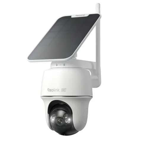 REOLINK First 4K Solar Security Cameras Wireless Outdoor, 1-Cam White, White
