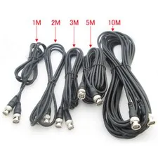 BNC Male to Male Coaxial Cable 75ohm for CCTV Security Camera Video Monitor 2-5m