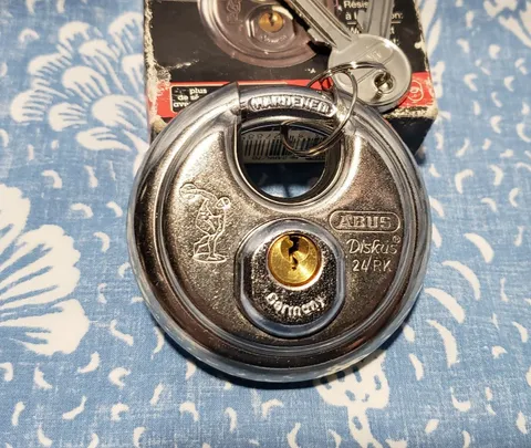 Vintage ABUS 24RK/70-0B Rekeyable Diskus Padlock 0-bitted German Made Locksport