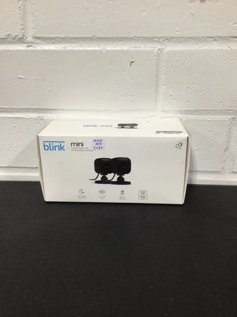 Blink Mini HD Indoor Wi-Fi IP Cameras 2-Pack Black, Alexa, Motion, 2-Way