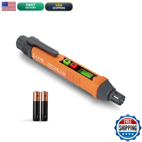 Toptes Pt199 Natural Gas Leak Detector Audible Visual Alarm Portable Gas