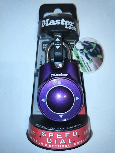 Master Lock 1500ID Speed Dial Combination Lock Purple 