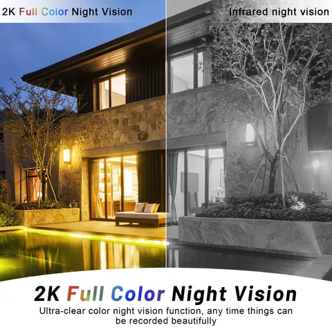 WiFi Indoor E27 Network Security Camera 2K Light Bulb Colorful Smart Home Full H
