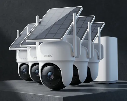 Aosu Solar-Powered Wireless Security Camera 6 Camera Kit SolarCam D1 Classic