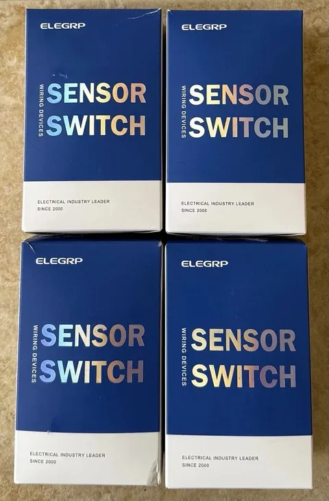 4 ELEGRP Occupancy Sensor Light Wall Switch Passive Infrared Motion Activated