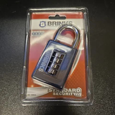 BRINKS COMBO COMBINATION LOCK PADLOCK  RESETTABLE 165-50054 BLUE NEW