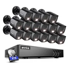 ANNKE 16CH 5MP Lite DVR 1080P CCTV Security Camera System Outdoor AI Color Night