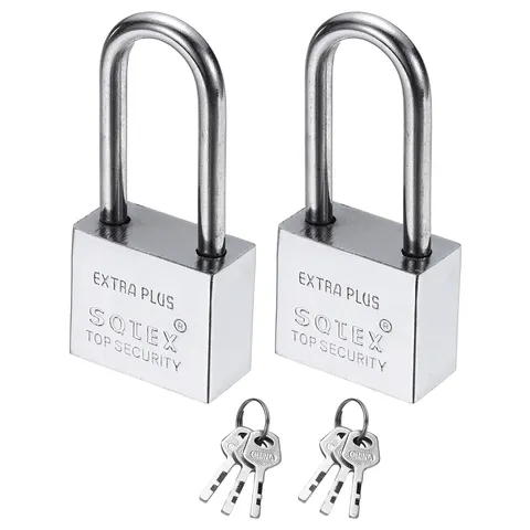 2Pcs 68 x 30 mm Heavy Duty Lock Alloy Steel High Security Padlocks with 6 Keys
