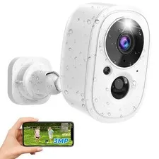 Outdoor Wireless 3MP Battery for Home Surveillance Outdoor Cameras 24/7 Recor...